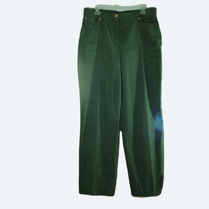 St. john sport by Marie Gray Green velvet Pants size 14